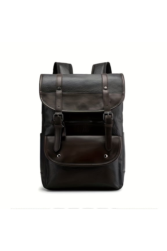 Men'S Autumn And Winter Backpack, a Christmas Gift, Large Capacity Multifunctional PU Material, Suitable for Outdoor Travel, Commuting, And Casual Use