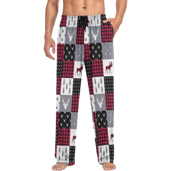 PRIYAL Men's Pajama Bottoms Christmas Mens Sleep Pants Pajama Pants Winter Lounge PJ Pants