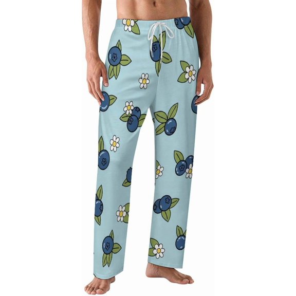 PRIYAL Mens PJ Pajama Pants Autumn Food Pattern Bottoms Lounge Pants Sleepwear