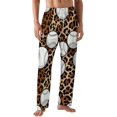 thumbnail image 1 of PRIYAL Mens PJ Pajama Pants Baseball Leopard Pattern Bottoms Lounge Pants Sleepwear, 1 of 10