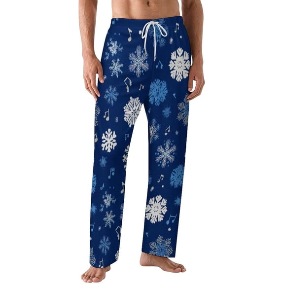 PRIYAL Mens PJ Pajama Pants Christmas Gnomes Winter Bottoms Lounge Pants Sleepwear