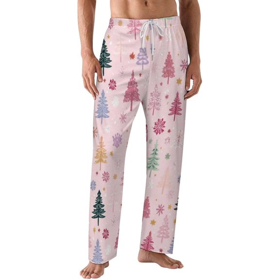 PRIYAL Mens PJ Pajama Pants Christmas Gnomes Winter Bottoms Lounge Pants Sleepwear