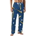 thumbnail image 1 of PRIYAL Mens PJ Pajama Pants Colorful Tennis Rackets Balls Bottoms Lounge Pants Sleepwear, 1 of 5