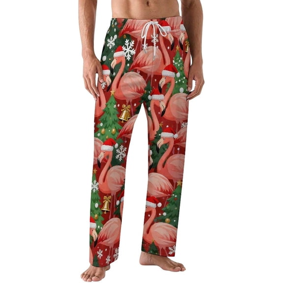 PRIYAL Mens PJ Pajama Pants Gingerbread Cookies Candy Bottoms Lounge Pants Sleepwear