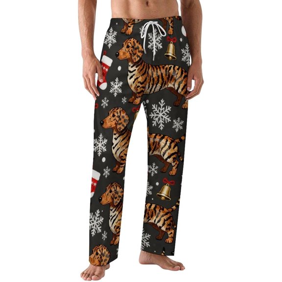PRIYAL Mens PJ Pajama Pants Gingerbread Cookies Candy Bottoms Lounge Pants Sleepwear