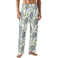 thumbnail image 1 of PRIYAL Mens PJ Pajama Pants Tennis Racket Bow Tie Bottoms Lounge Pants Sleepwear, 1 of 5