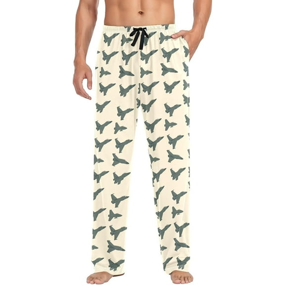 PRIYAL Mens Pajama Pants Cartoon Camouflage Fighter Pajama Bottoms Lightweight Basics Sleep Pj Lounge Pant