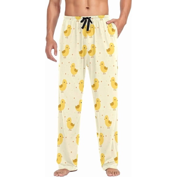 PRIYAL Mens Pajama Pants Kawaii Chick Pajama Bottoms Lightweight Basics Sleep Pj Lounge Pant