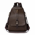 thumbnail image 1 of PRIYAL PU Casual Backpack,Men Women Casual Leather Laptop Backpack，Daily Commuter Leather Backpack，Work Bag, 1 of 4