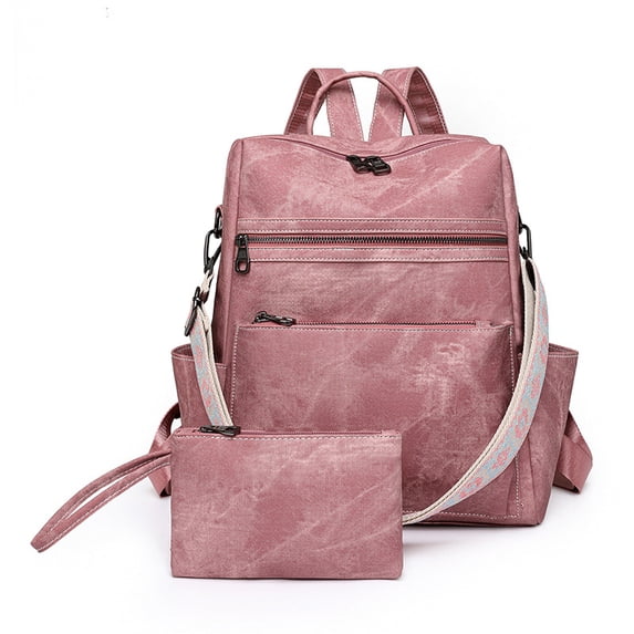 PRIYAL PU Leather Laptop Backpack for Women Designer Travel Backpack with Laptop Compartment Ladies Computer Shoulder Bags