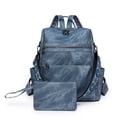 thumbnail image 1 of PRIYAL PU Leather Laptop Backpack for Women Designer Travel Backpack with Laptop Compartment Ladies Computer Shoulder Bags, 1 of 6