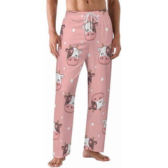 PRIYAL Pajama Pants for Men,Colorful Goat Heads Men's Sleepwear Bottoms, Lounge Pants