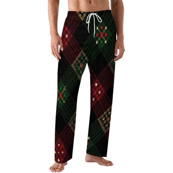 PRIYAL Pajama Pants for Men,Leopard Brown Spots Men's Sleepwear Bottoms, Lounge Pants