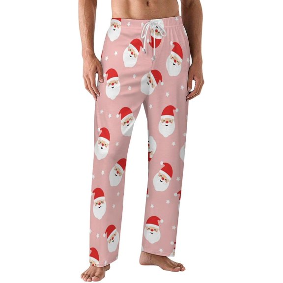 PRIYAL Pajama Pants for Men,Red Bird Snowy Men's Sleepwear Bottoms,Lounge Pants