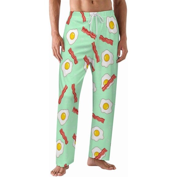 PRIYAL Pajamas Pants For Men Bread Croissant Donut Pajama Bottoms Sleepwear Pj Pants