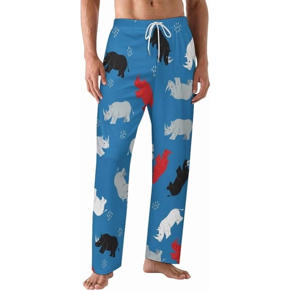 PRIYAL Pajamas Pants For Men Christmas Flamingos Trees Pajama Bottoms Sleepwear Pj Pants