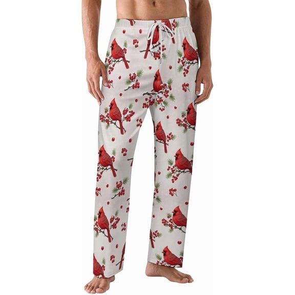 PRIYAL Pajamas Pants For Men Christmas Flamingos Trees Pajama Bottoms Sleepwear Pj Pants