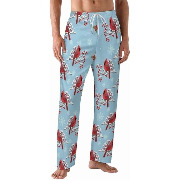 PRIYAL Pajamas Pants For Men Christmas Flamingos Trees Pajama Bottoms Sleepwear Pj Pants