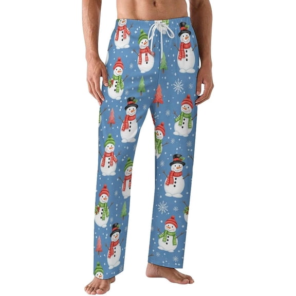 PRIYAL Pajamas Pants For Men Christmas Tree Pattern Pajama Bottoms Sleepwear Pj Pants
