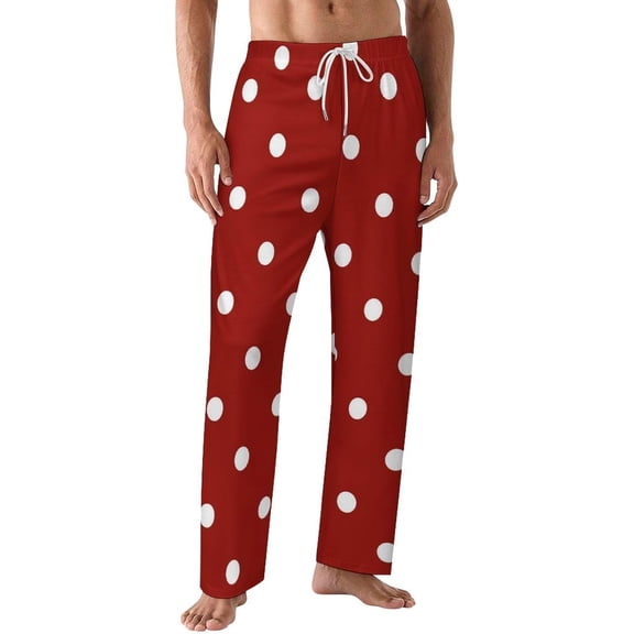PRIYAL Pajamas Pants For Men Christmas Tree Ribbon Bows Pajama Bottoms Sleepwear Pj Pants