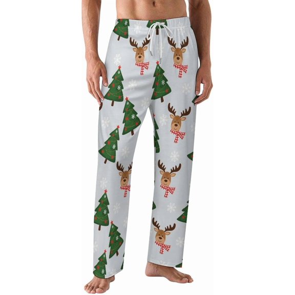 PRIYAL Pajamas Pants For Men Gingerbread Men Hats Pajama Bottoms Sleepwear Pj Pants