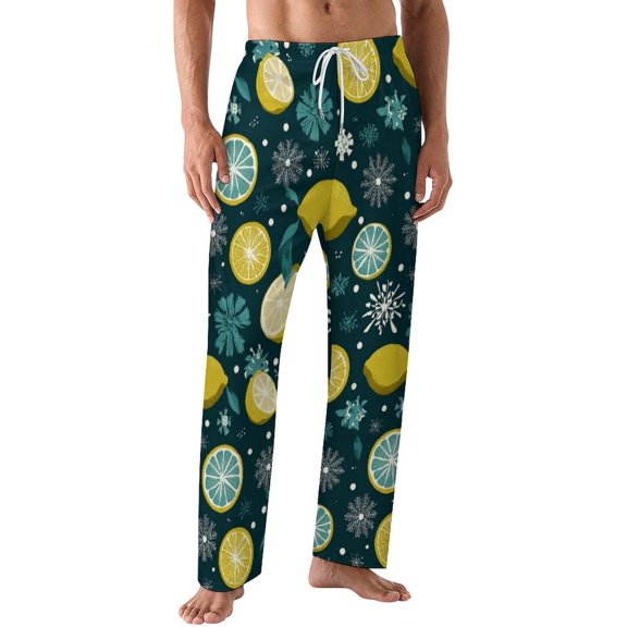 PRIYAL Pajamas Pants For Men Halloween Bones Pumpkin Pajama Bottoms Sleepwear Pj Pants