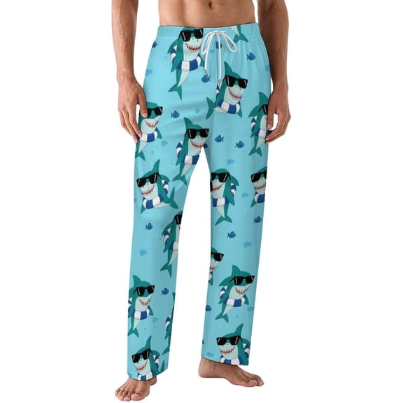 PRIYAL Pajamas Pants For Men Red Lobsters on Black Pajama Bottoms Sleepwear Pj Pants
