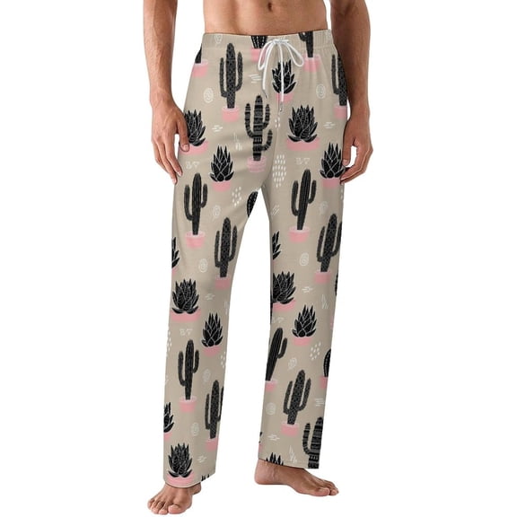PRIYAL Pajamas Pants For Men Red Lobsters on Black Pajama Bottoms Sleepwear Pj Pants