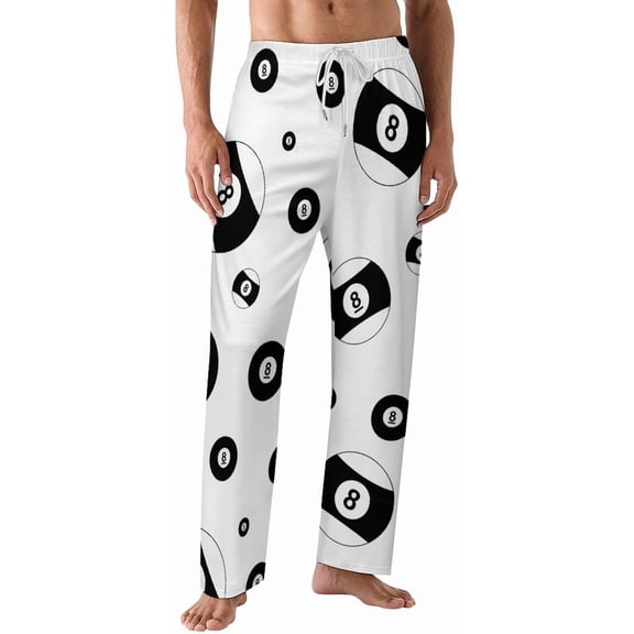 PRIYAL Pajamas Pants For Men Volleyball Paw Pattern Pajama Bottoms Sleepwear Pj Pants