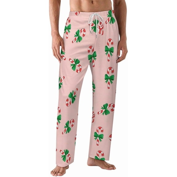 PRIYAL Pajamas Pants For Men Winter Trees Snow Pattern Pajama Bottoms Sleepwear Pj Pants