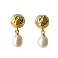 thumbnail image 1 of PRIYAL Pearl Earrings for Women, Dainty 14K Gold Plated 925 Sterling Silver Drop Quality Handpicked Freshwater Cultured Round Pearls Dangle Earrings Wedding Jewelry for Women Gifts, 1 of 14