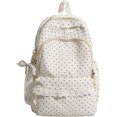 thumbnail image 1 of PRIYAL Polka Dot Backpack Cute Coquette Backpack with Lace Trim Kawaii Back Pack Everyday Daypack for Weekend, 1 of 12