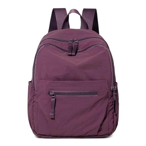 PRIYAL Small Nylon Backpack for Women Men, Lightweight Bookbag Backpack Daypack for Travel Work