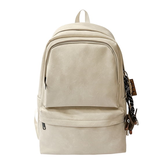PRIYAL Soft leather backpack, casual PU backpack men women Suitable for work, commuting, traveling, etc. Waterproof