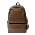 thumbnail image 1 of KKLDOGS Soft leather backpack, casual PU backpack men women Suitable for work, commuting, traveling, etc. Waterproof, 1 of 8