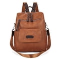 thumbnail image 1 of PRIYAL Solid Color Simple Fashion Women's Backpack, Large Capacity Multi-functional Commuter Casual Outing Travel Bag, 1 of 15