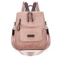 thumbnail image 1 of PRIYAL Solid Color Simple Fashion Women's Backpack, Large Capacity Multi-functional Commuter Casual Outing Travel Bag, 1 of 15