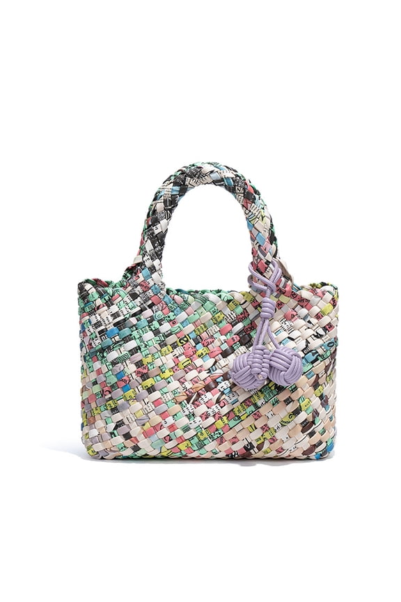 Straw Purse Woven Beach Bag Summer Clutch Purse Boho Crossbody Bags for Women Small Raffia Shoulder Bag