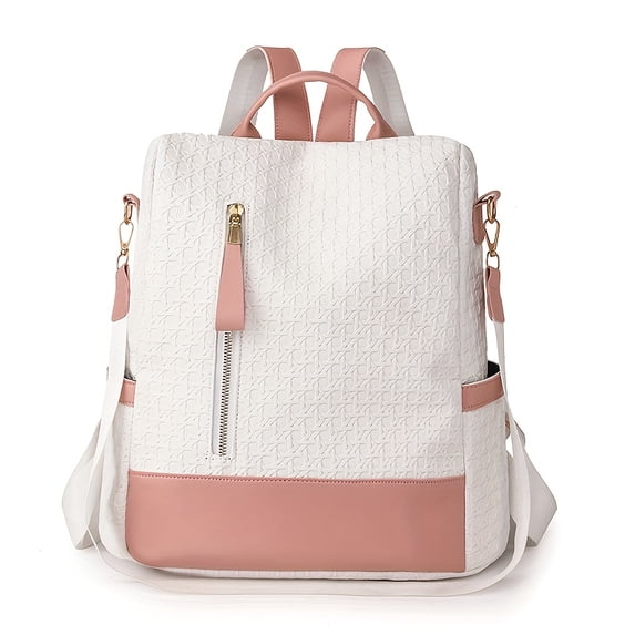 PRIYAL Stylish And Versatile Women's Backpack with a Solid Color, Minimalist Anti-Theft Design, Large Capacity for Commuting And Casual Outings