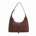 thumbnail image 1 of PRIYAL Suede Hobo Shoulder Bag, Adjustable Crossbody Tote, Retro Zipper Top Handbag for Daily Commute Travel, 1 of 3
