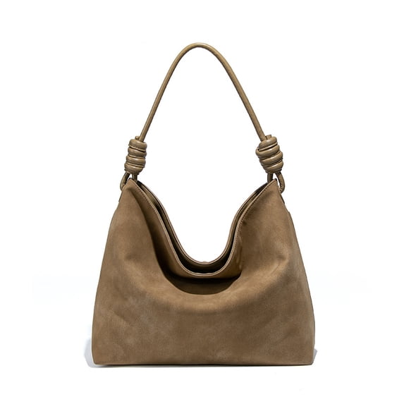 PRIYAL Suede Purses Bag for Women, Top Handle Shoulder Bag Vegan Leather Hobo Bag Travel Tote Bag Satchel for Work