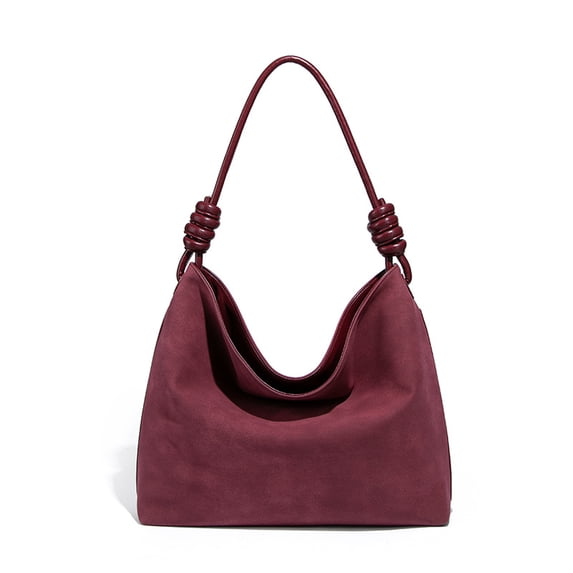 KKLDOGS Suede Purses Bag for Women, Top Handle Shoulder Bag Vegan Leather Hobo Bag Travel Tote Bag Satchel for Work