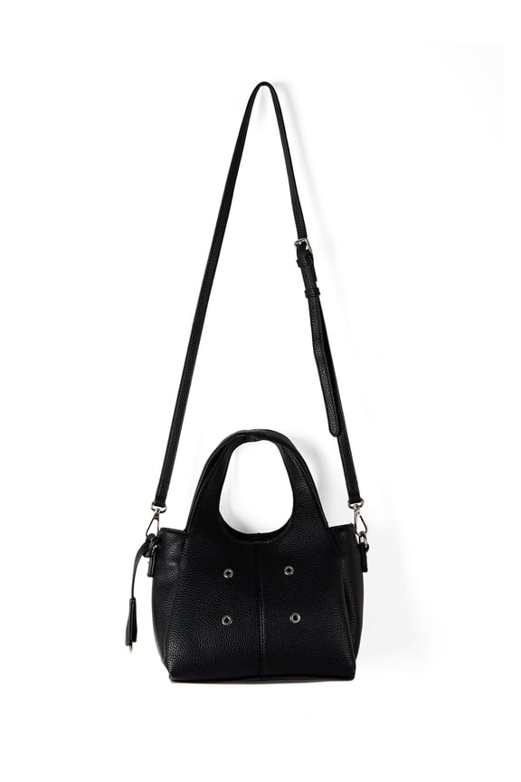 Textured Faux Leather U-Cutout Rivet Handbag for Women - Stylish & Versatile Daily Tote