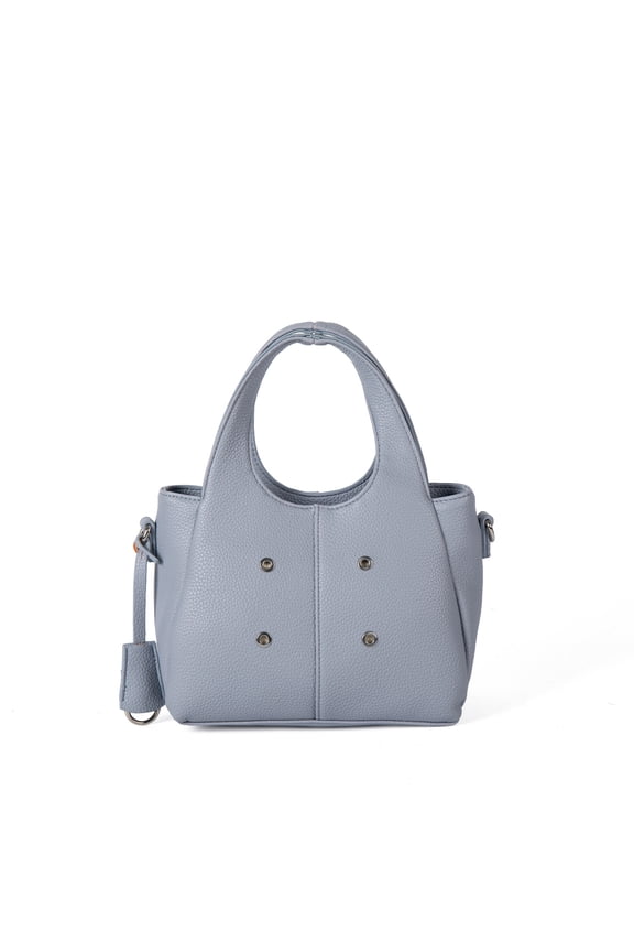 Textured Faux Leather U-Cutout Rivet Handbag for Women - Stylish & Versatile Daily Tote