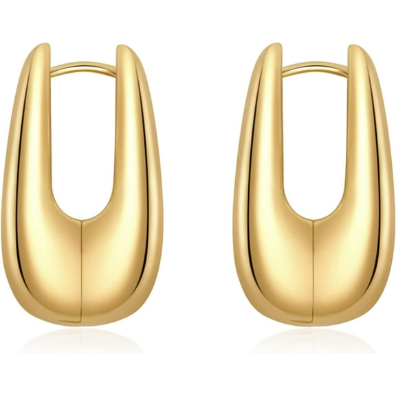 PRIYAL Trendy Gold Knot Earrings for Women Chunky Statement Drop Dangle Earrings Lightweight Hypoallergenic Fashion Gold Jewelry