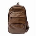 thumbnail image 1 of PRIYAL Unisex PU Leather Computer Laptop Bag 15.6 inch Backpack Shoulder Bags Travel Hiking Rucksack Casual Daypack, 1 of 7