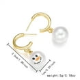 thumbnail image 1 of PRIYAL Vintage Snowman Earrings with -like Icy White Beads & Black Top Hat - Golden-Tone Snowflake Accent Dangle Earrings for Women, Year-Round Holiday Party Jewelry, 1 of 9