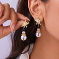 thumbnail image 1 of PRIYAL Vintage Snowman Earrings with -like Icy White Beads & Black Top Hat - Golden-Tone Snowflake Accent Dangle Earrings for Women, Year-Round Holiday Party Jewelry, 1 of 9