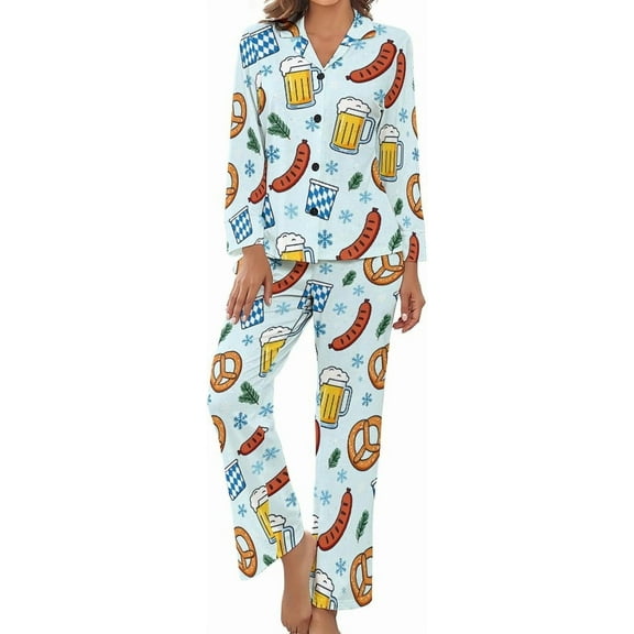 PRIYAL Women Long Sleeve Pajama Set Comfy Pjs Sets Boots Cowboy Hat 2 Piece Lounge Set