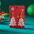 thumbnail image 1 of PRIYAL Women'S Elegant Candy Canes & Bow Earrings - Red & Striped with Green Bow, Stainless Steel Post, All-Season Party Jewelry for Christmas, Halloween, Christmas Earrings, Festive Earrings, 1 of 11